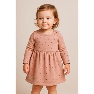 Carter’s Pink Long Sleeve Sweater Dress Baby Girls 24M